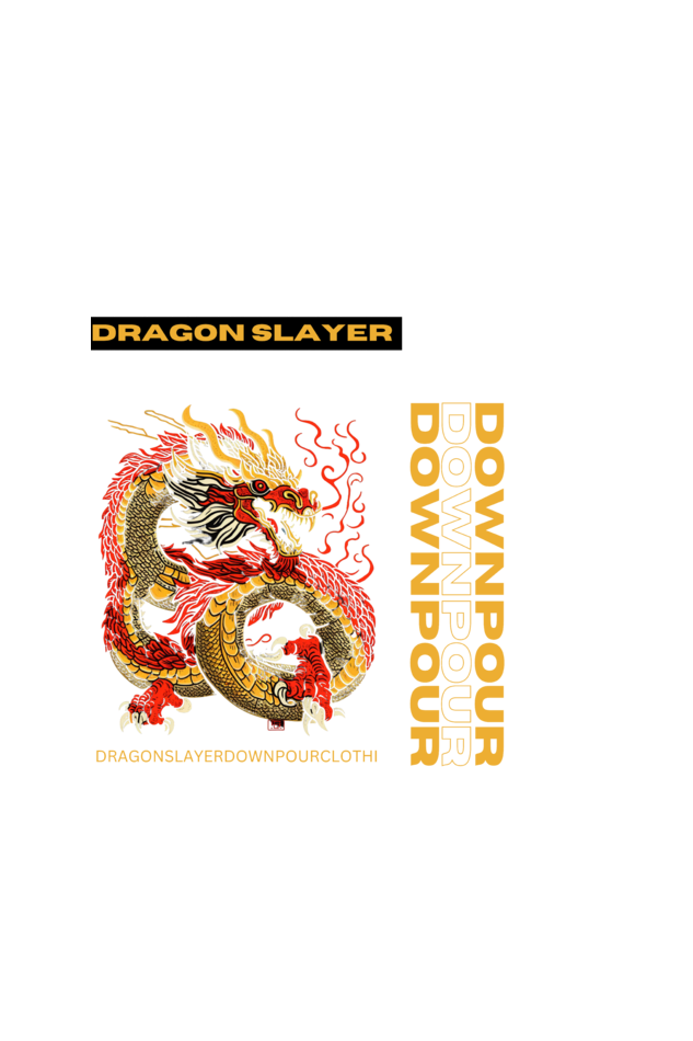 Downpour Men's Dragon Slayer Graphic Oversized T-shirt