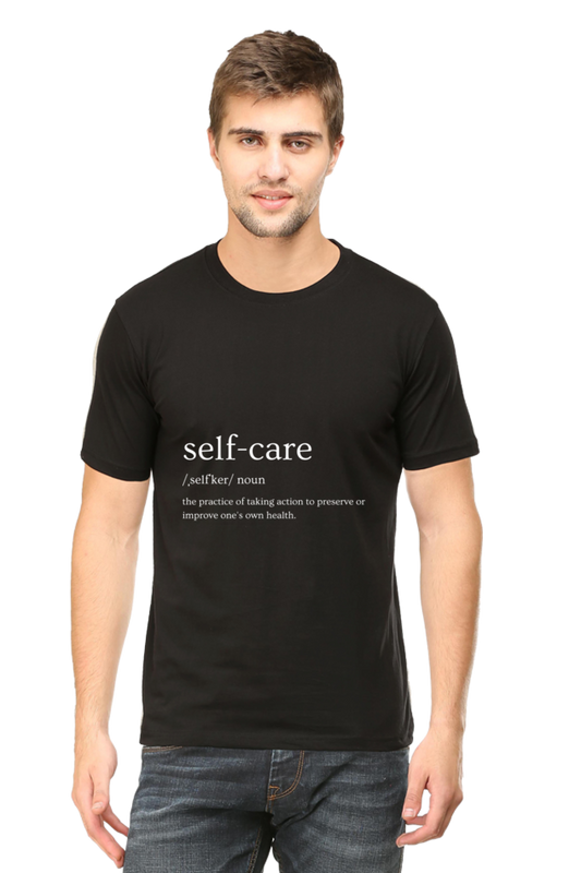 Downpour Men's Black Self-Care Thoughts T-shirt